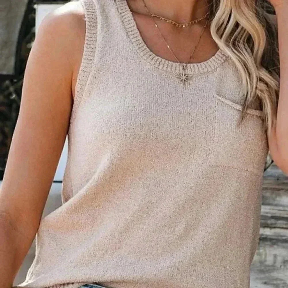 Soft Loose Knitted Tank Top